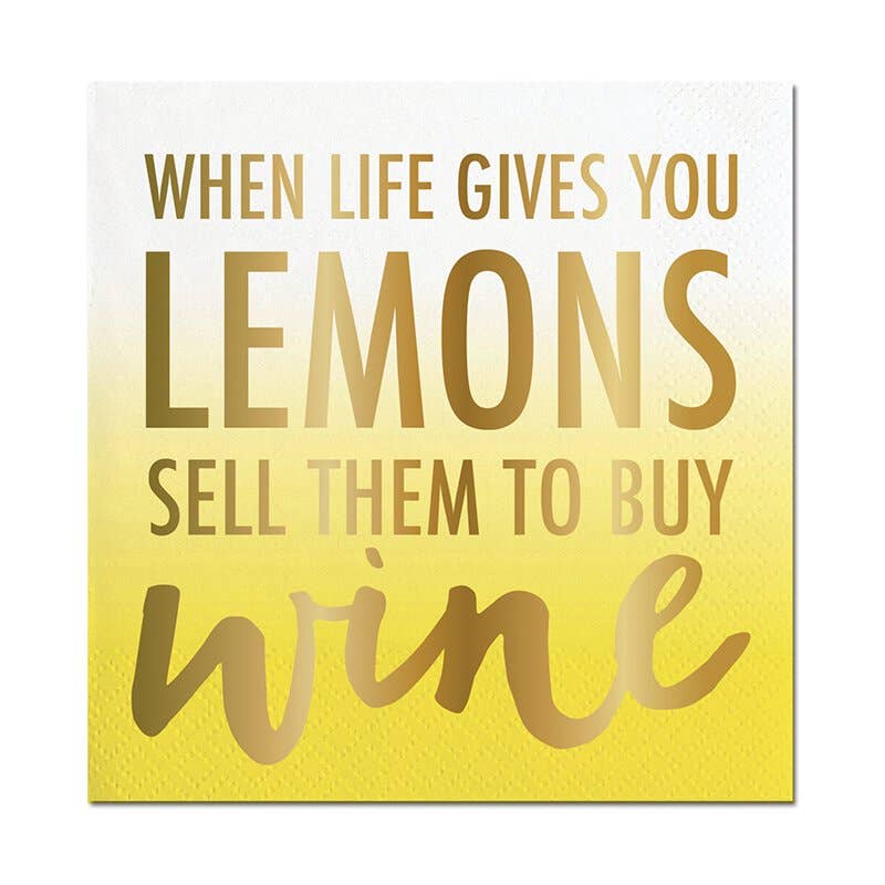 Lemons Buy Wine Napkins