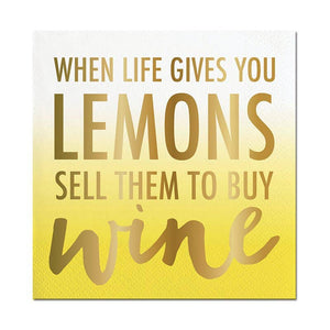 Lemons Buy Wine Napkins