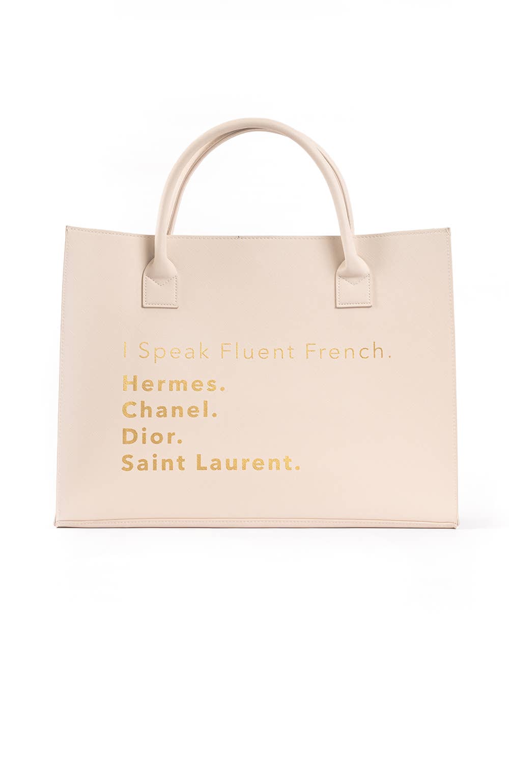 MODERN VEGAN TOTE - Fluent French (Ivory)