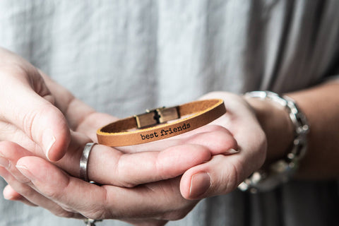 Best Friends Leather Bracelet