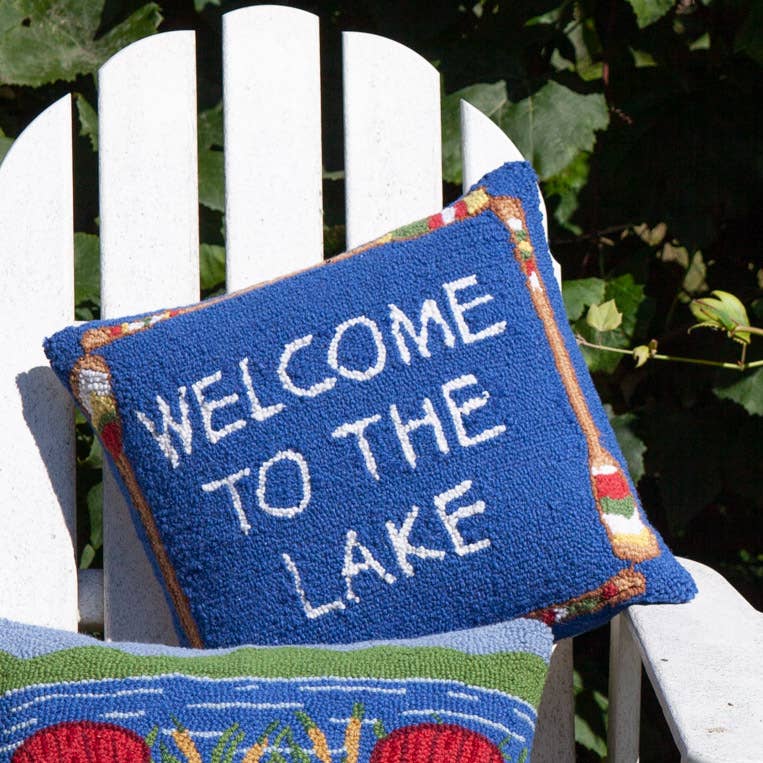 Welcome To The Lake Hook Pillow