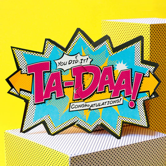 My Design Co. Comic Action Cracker Card - Ta-daa