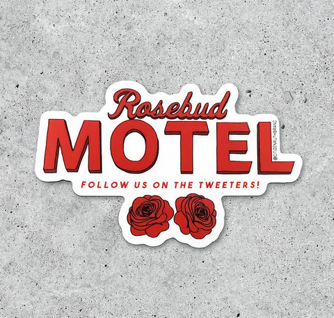 Rosebud Motel sticker