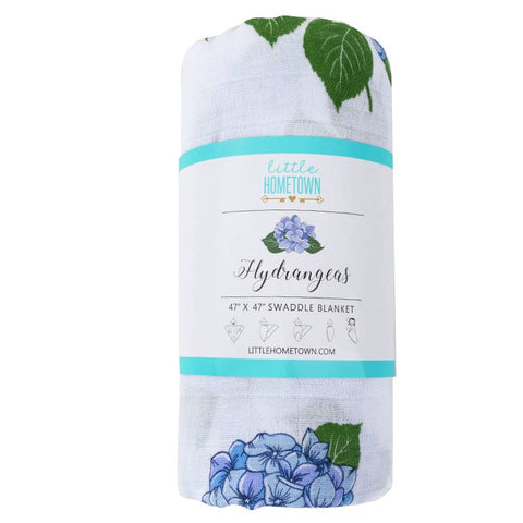 Hydrangeas Unisex Swaddle Blanket