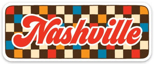 Nashville Checkered Sticker