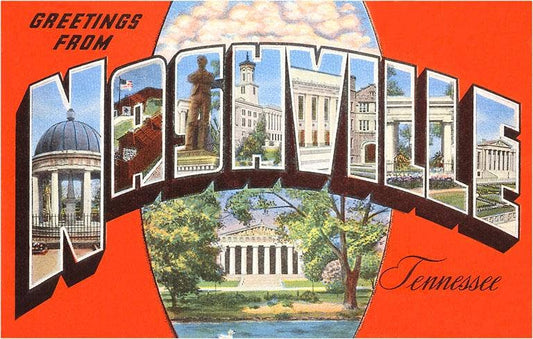 Greetings from Nashville, Tennessee - Vintage Magnet
