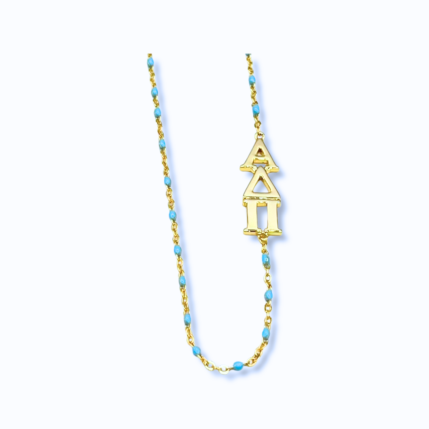 The Alpha Delta Pi Necklace: Side Set ΑΔΠ Enamel Bead Neckla