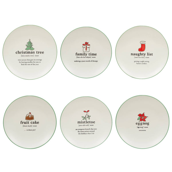 Christmas Sayings Dessert Plate