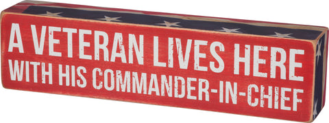 Veteran Lives Here Box Sign