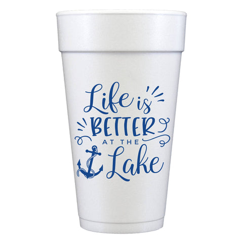 Life Is Better At The Lake Foam Cup Set