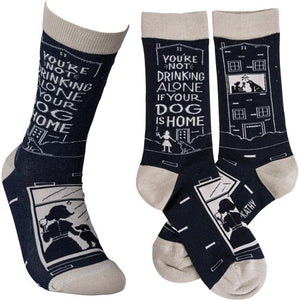 You're Not Drinking Alone If Your Dog Is Home Socks