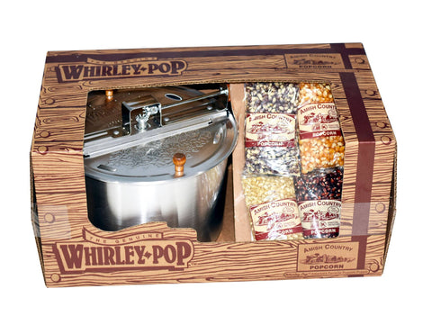 Whirley Pop Gift Set w/ 4oz Bags of Popcorn