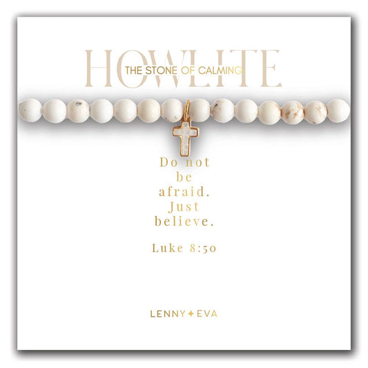 Scripture Bracelet with Cross Charm-"Do not be afraid...