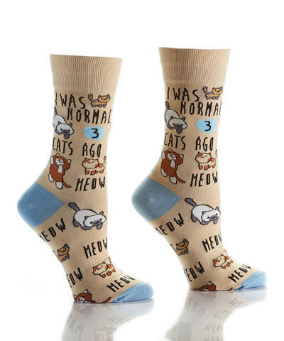 Women's Crew Sock, Cat Lady