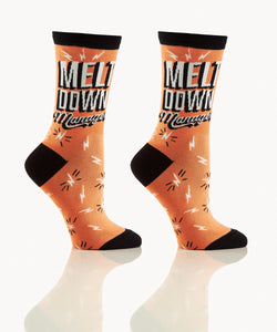 Women's Crew Socks, Meltdown Manager