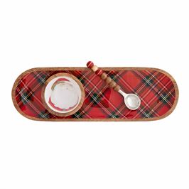 Santa Tartan Dip and Tray Set