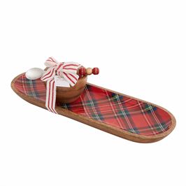 Santa Tartan Dip and Tray Set