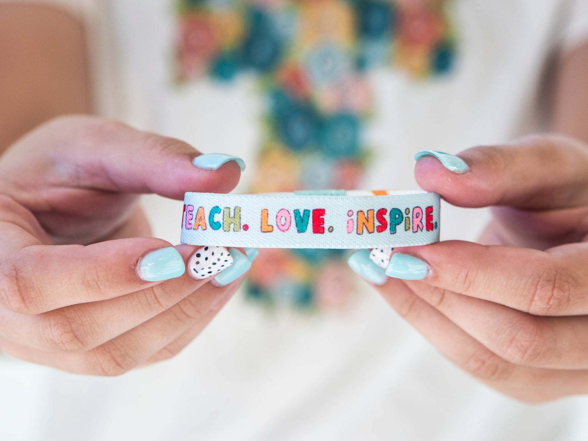 Teach Love Inspire Stretchy Bracelet