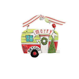 Merry and Bright Camper Flat Ornament