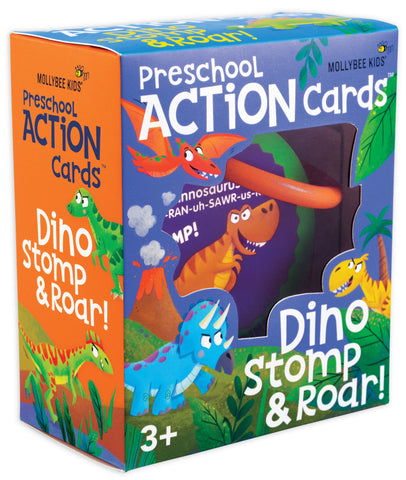 Preschool Action Cards Dino Stomp and Roar
