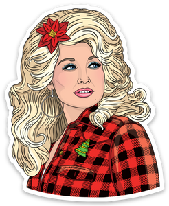 Dolly Christmas Die Cut Sticker