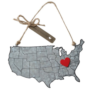 Home State Tin Ornament
