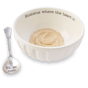 Hummus Bowl and Spoon Set