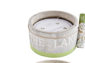 WELCOME LAKE CANDLE MATCH SET  blue or green