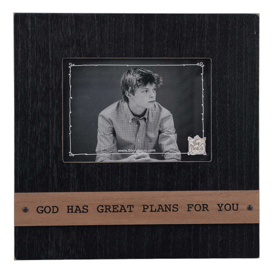 God has great plans black frame
