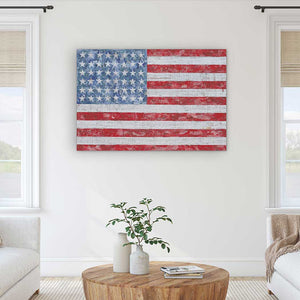 Weathered American Flag Sign