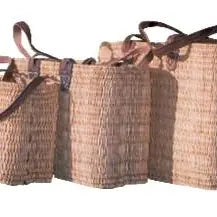 Moroccan Baskets - Natural Long Strap