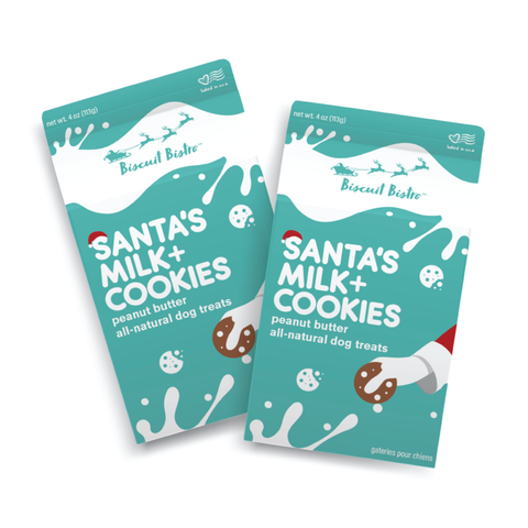 Santa's Milk + Cookies - Peanut Butter Dog Treats