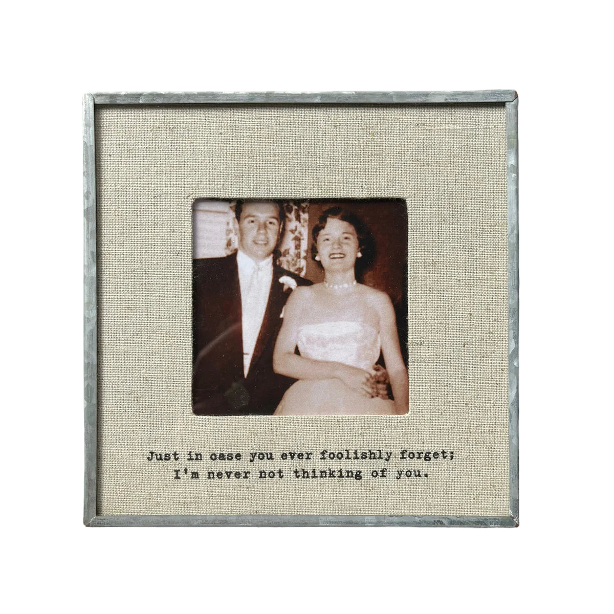 Glass & Linen Photo Frame