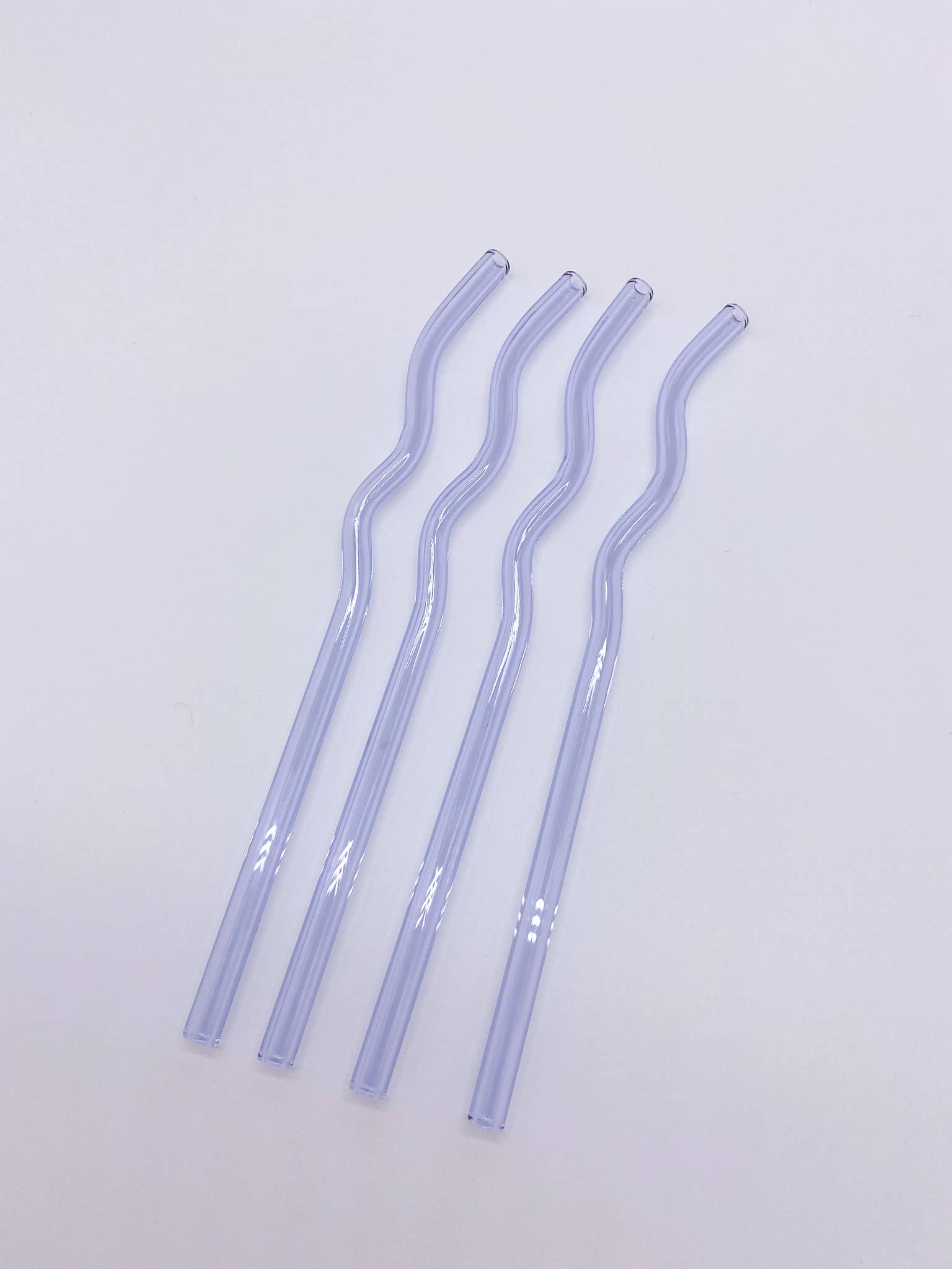 Squiggly Reusable Glass Drinking Straw