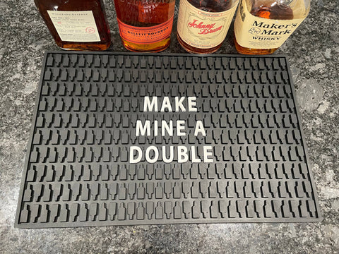 Make Mine A Double Bar Mat - Bourbon