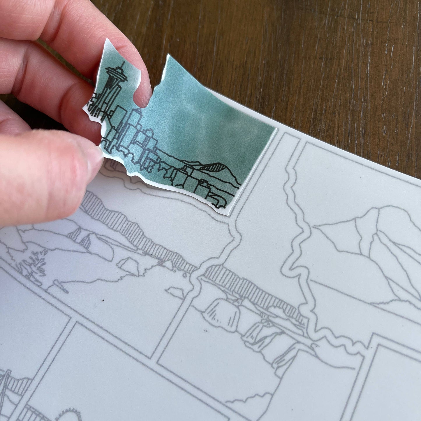 USA map travel decal
