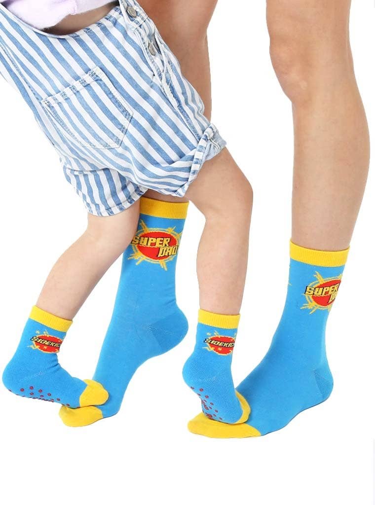 Super Dad Mini + Me Socks