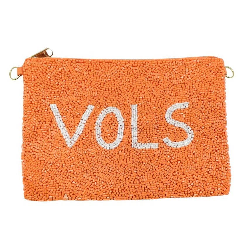 Vols Orange Beaded Pouch