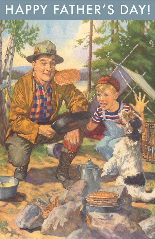 Happy Father's Day, Flap Jacks - Vintage Card