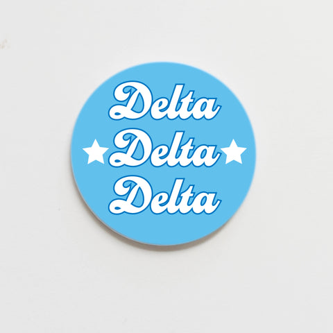 Tri Delta Game Day Stars Button