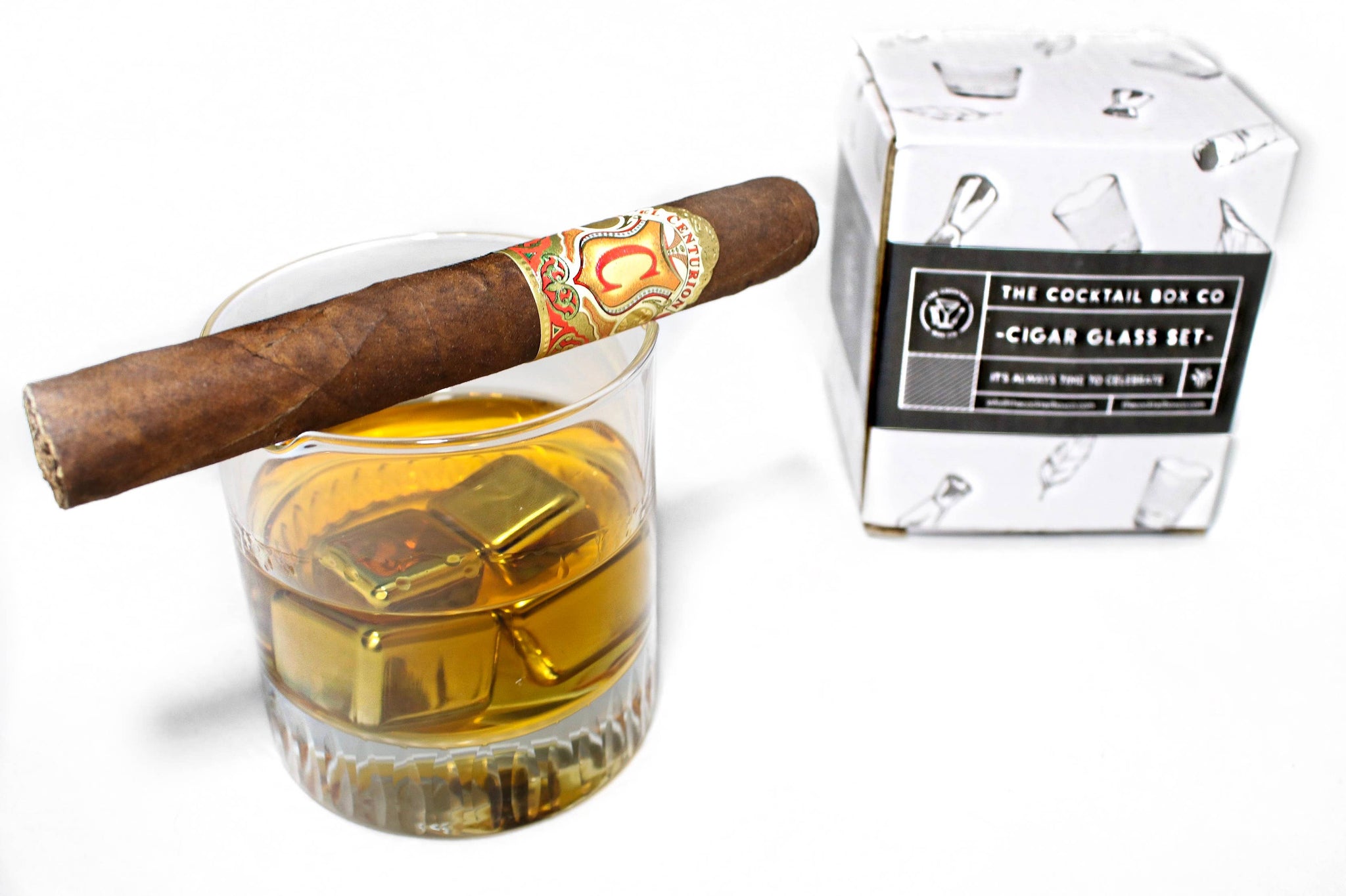 The Cocktail Box Co Cigar Glass Set