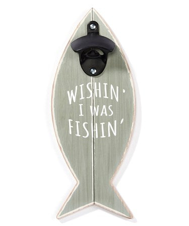 Fish Wall Décor Bottle Cap Opener with Sentiment