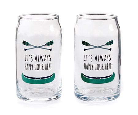 It's Always Happy Hour - Can Shaped Glass