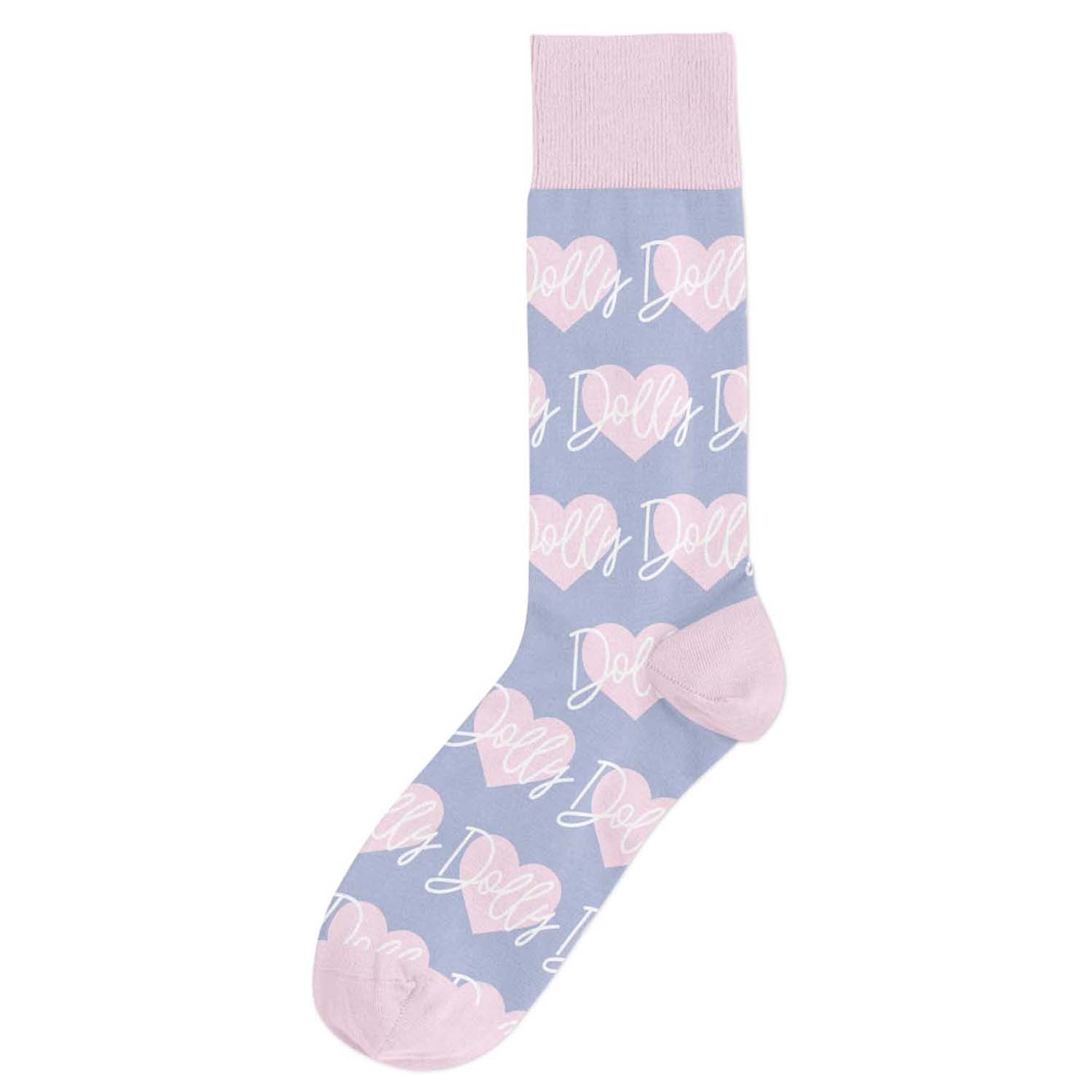 Dolly Heart Script Socks