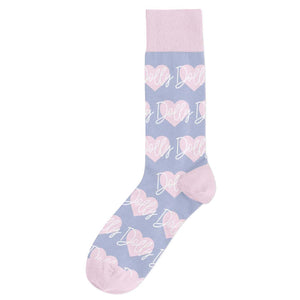 Dolly Heart Script Socks