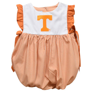 Tennessee Vols Embroidered Orange Gingham Onesie