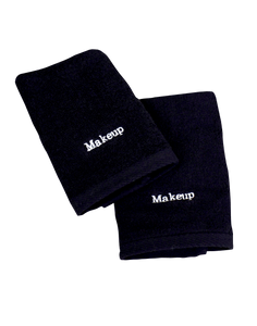 Black Make Up Washcloths, Set of 2