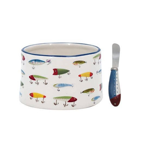 Fishing Lure Dip Bowl & Spreader Set