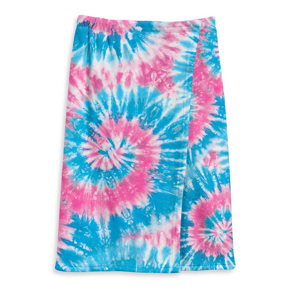 Cotton Candy Tie-Dye Fuzzy Spa Wrap