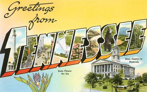 Greetings from Tennessee - Vintage Postcard